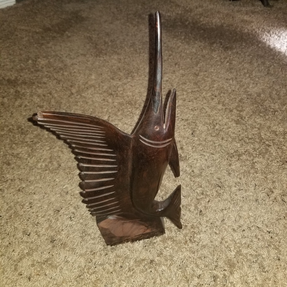 Marlin wood fish.
